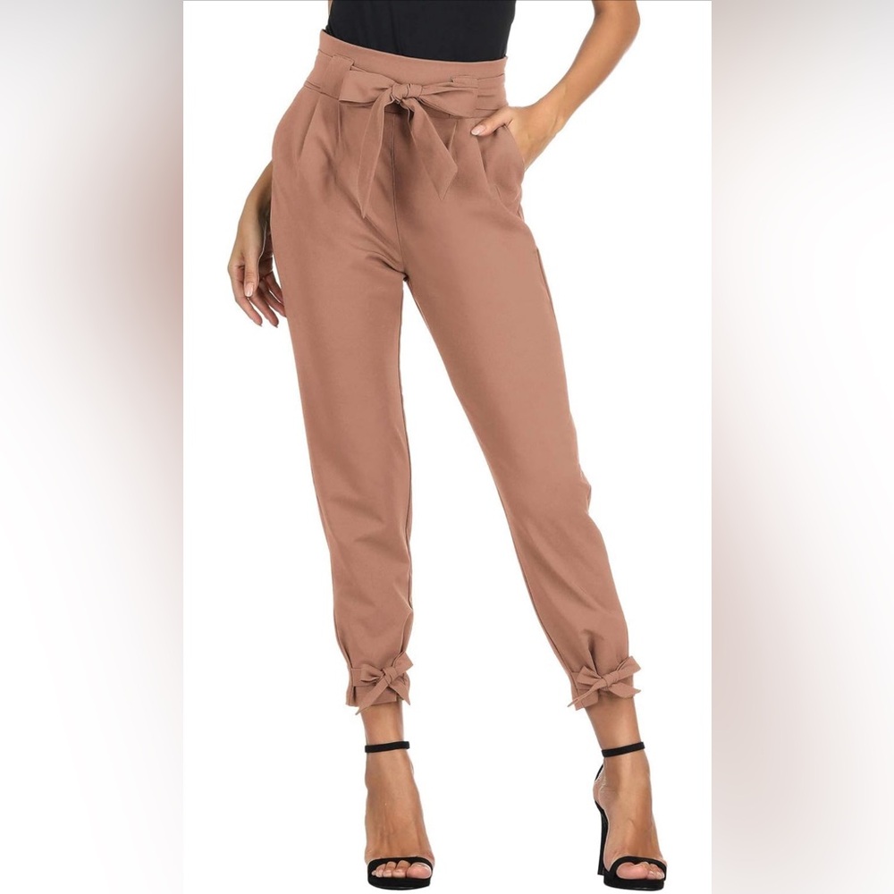 GRACE KARIN Womens Casual High Waist Pencil Pants with Pockets Bow-Knot
